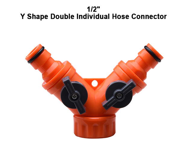 1/2＂ Y Shape Double Individual Hose Connector_Shanghai Harden