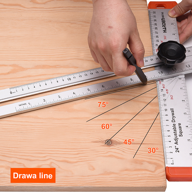 24＂ Adjustable T-shaped Square Ruler_Shanghai Harden Tools Co., Ltd.